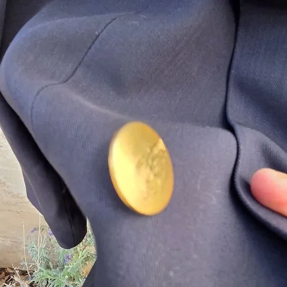 Giorgio Armani le collezioni oversized double breasted blazer gold buttons